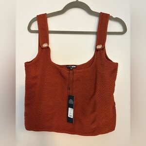 Women's Orange Textured Top